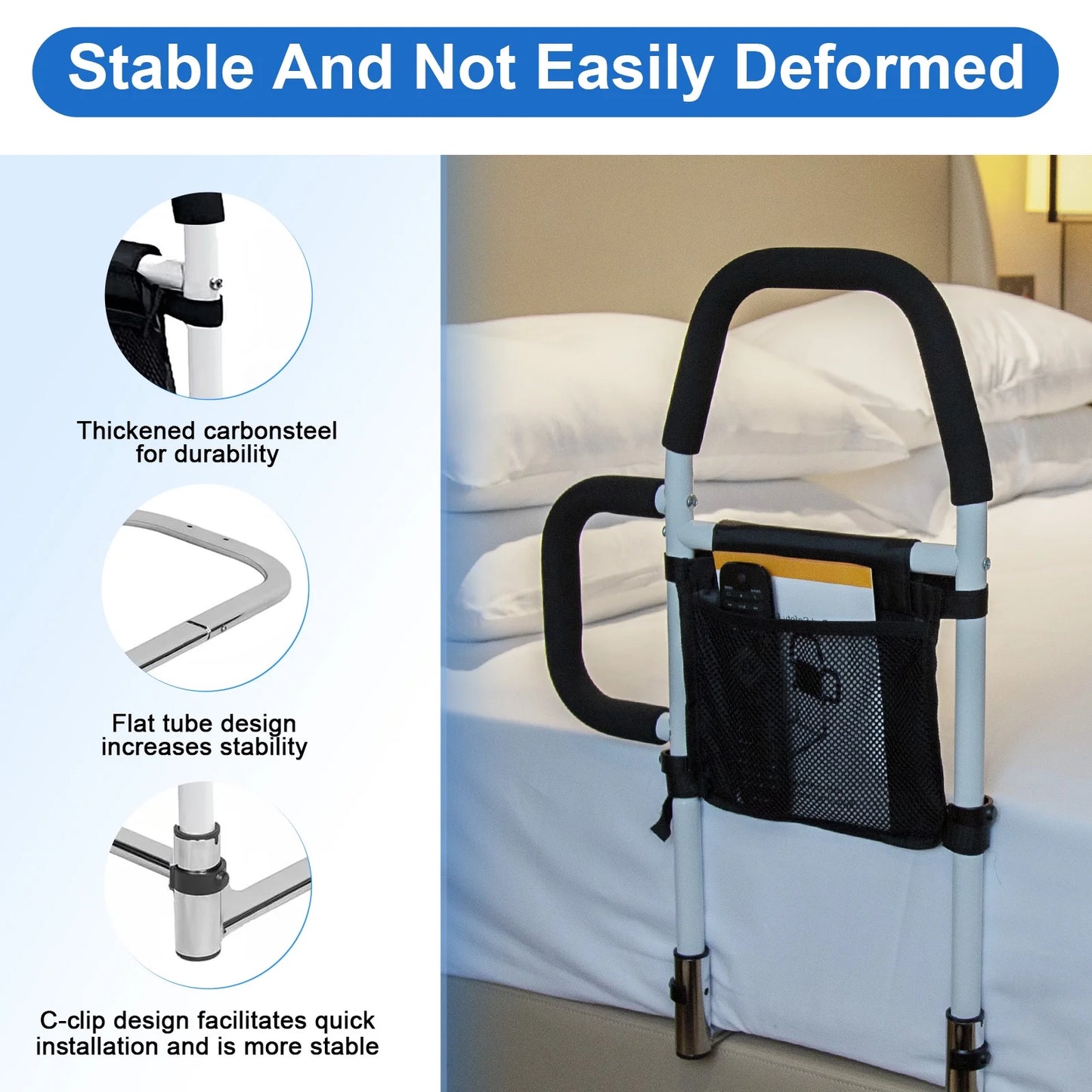 Senior Safety Bed Rail (Side Handle)