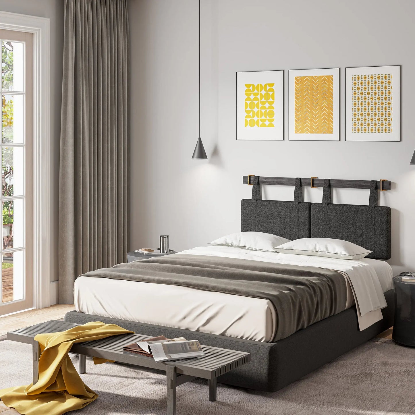 Aiden Wall Mounted Headboard Canva Home