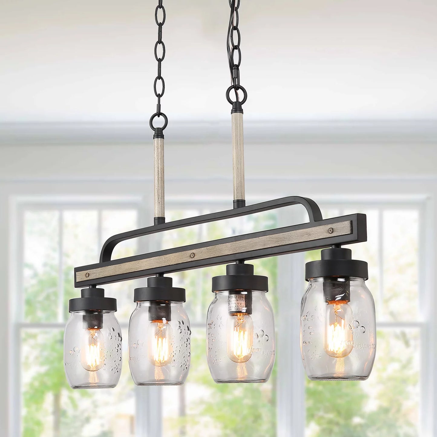 4 Containers Farmhouse Dining Room Chandelier