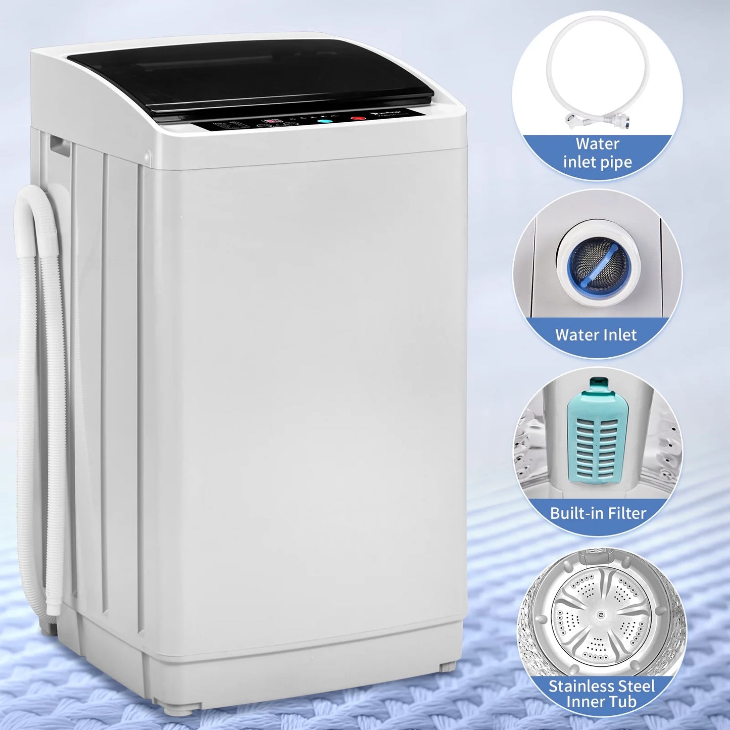 17.8lbs Portable Apartment Ventless Washer & Dryer Combo