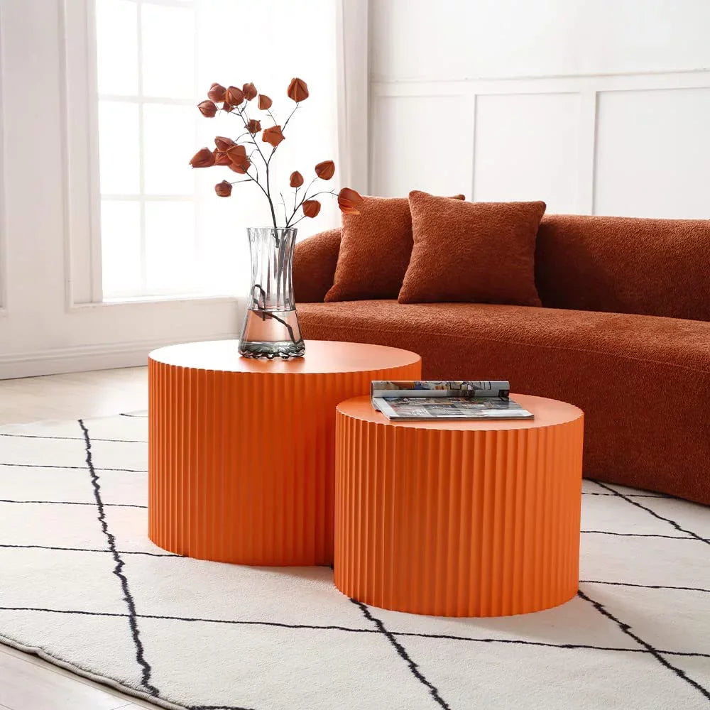Garza Round Modern Nesting Coffee Table