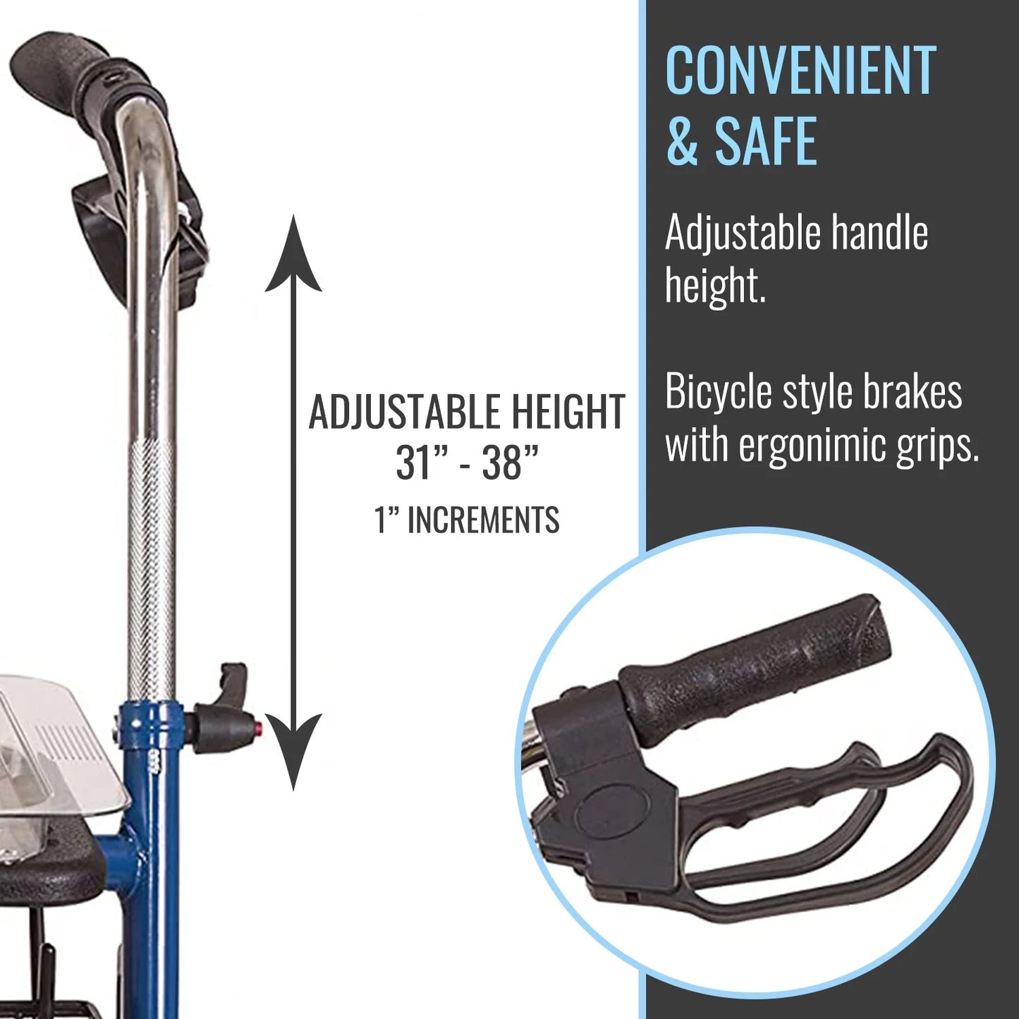 Cooper Rollator Walker With Seat & Basket