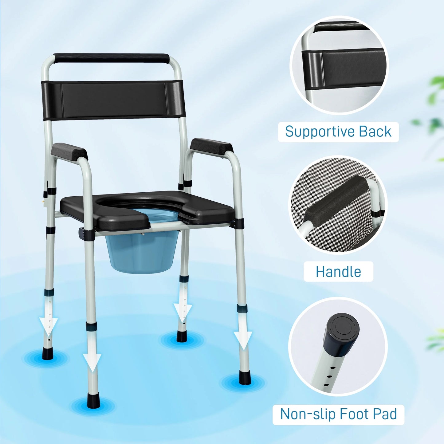 Carl Adult's Bedside Commode Chair