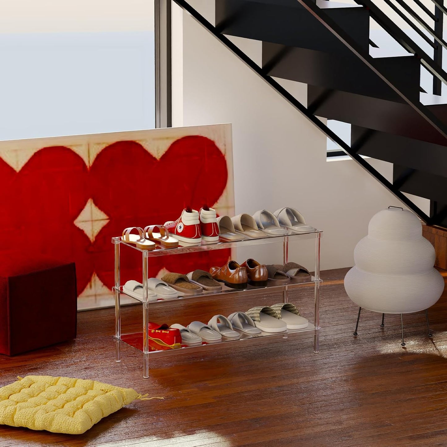 Aquiver 3-Tier Acrylic Shoe Rack