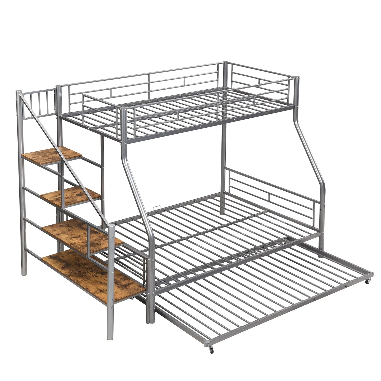Lila Twin Over Full Adults Bunk Bed With Stairs Canva Home