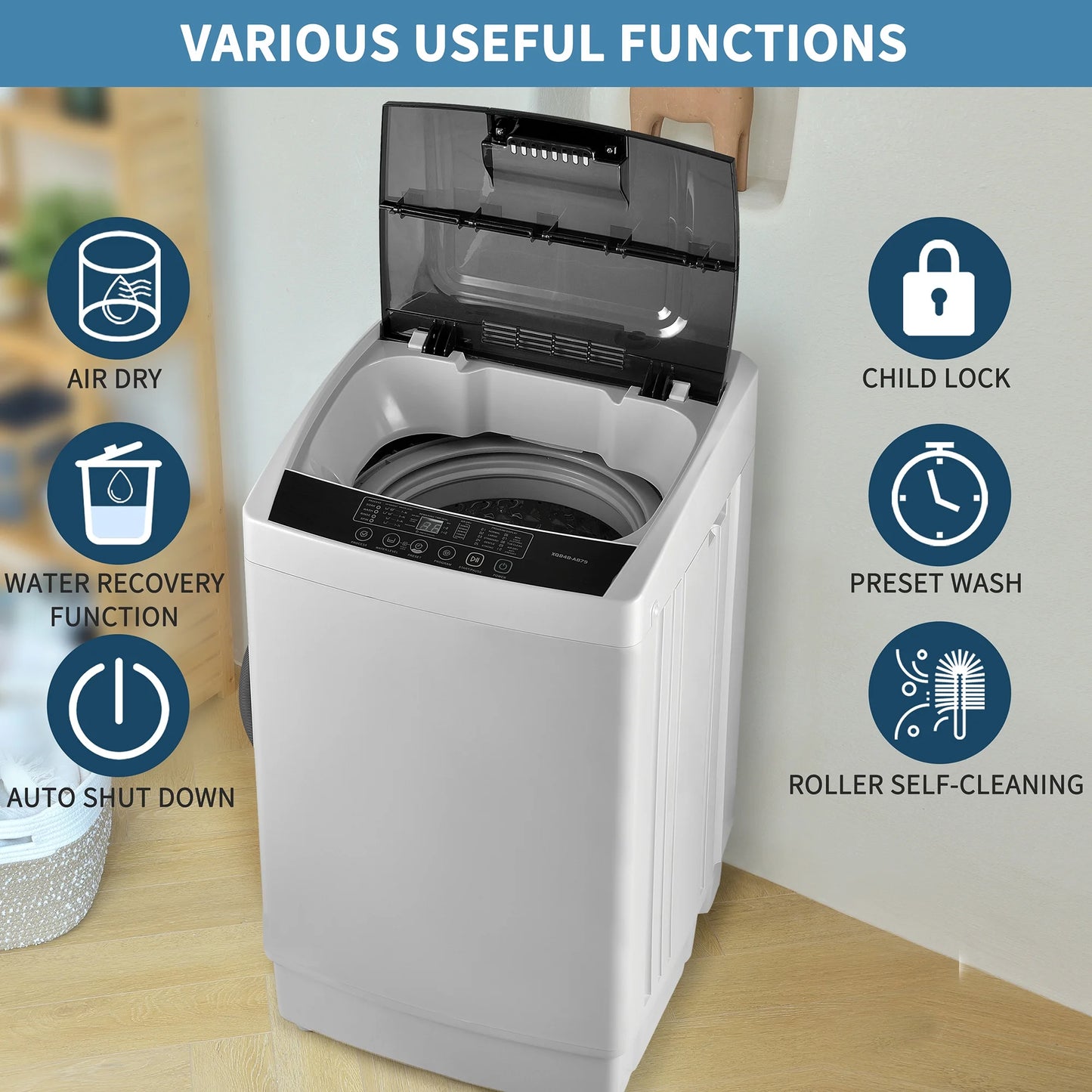 11lbs Portable Apartment Ventless Washer & Dryer Combo