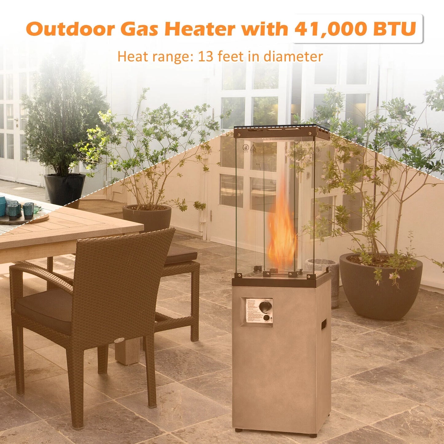 Outdoor Heavy Duty Patio Propane Gas Heater