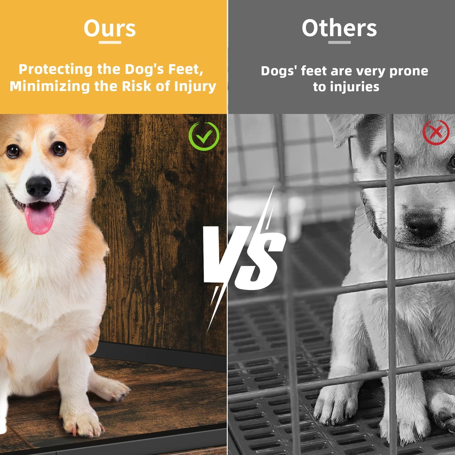 52" Ashley Large Corner Dog Crates Furniture