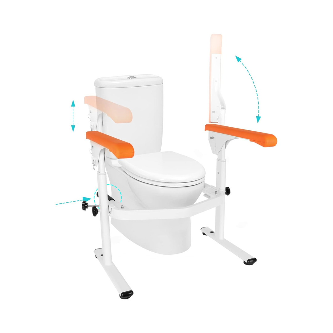 Flip Up Toilet Safety Frame Rails