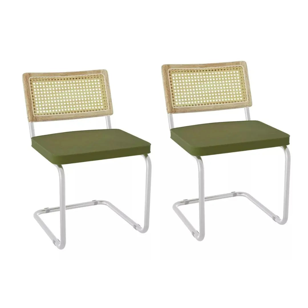 Frank Mid Century Rattan Dining Chair (Set of 2) Canva Home