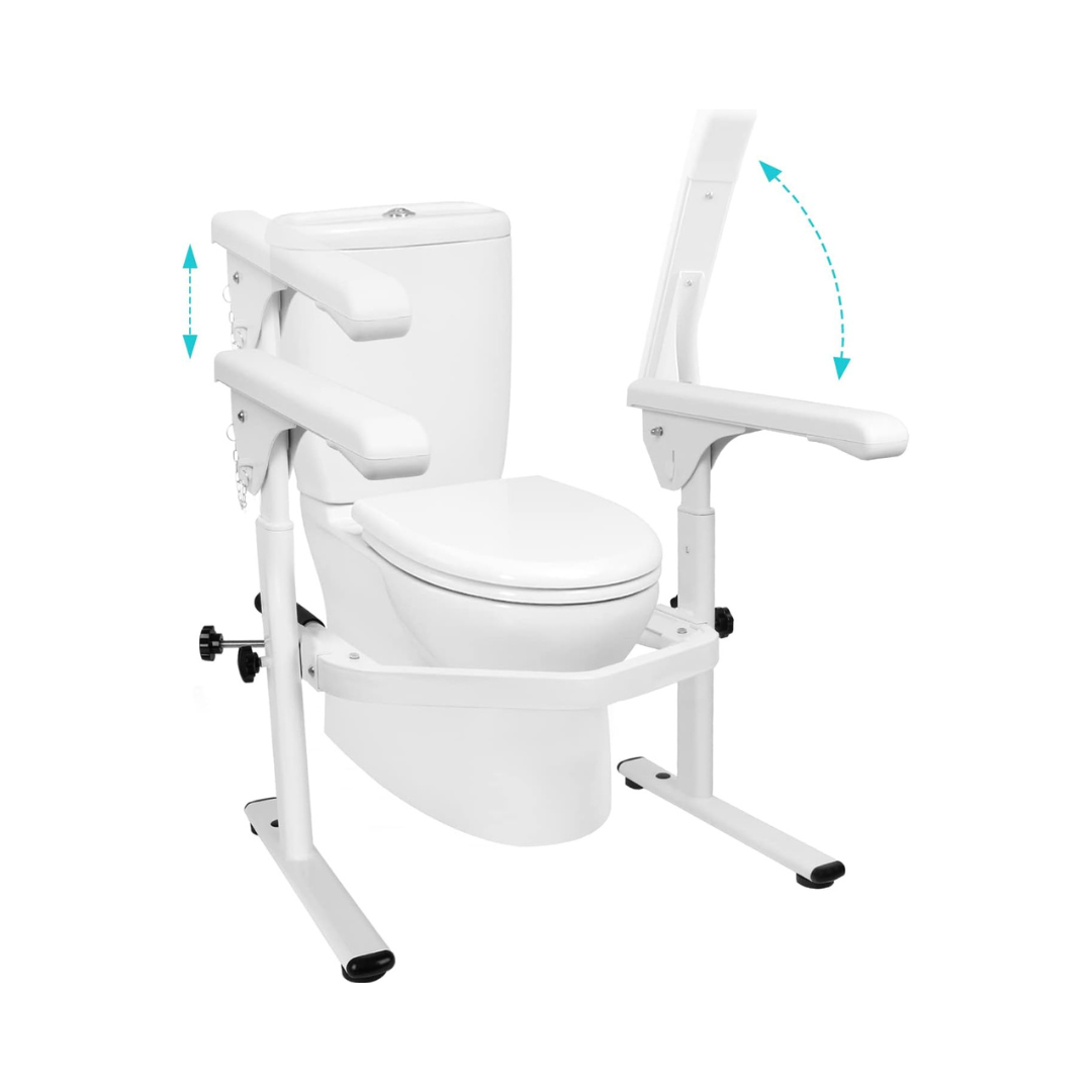 Flip Up Toilet Safety Frame Rails