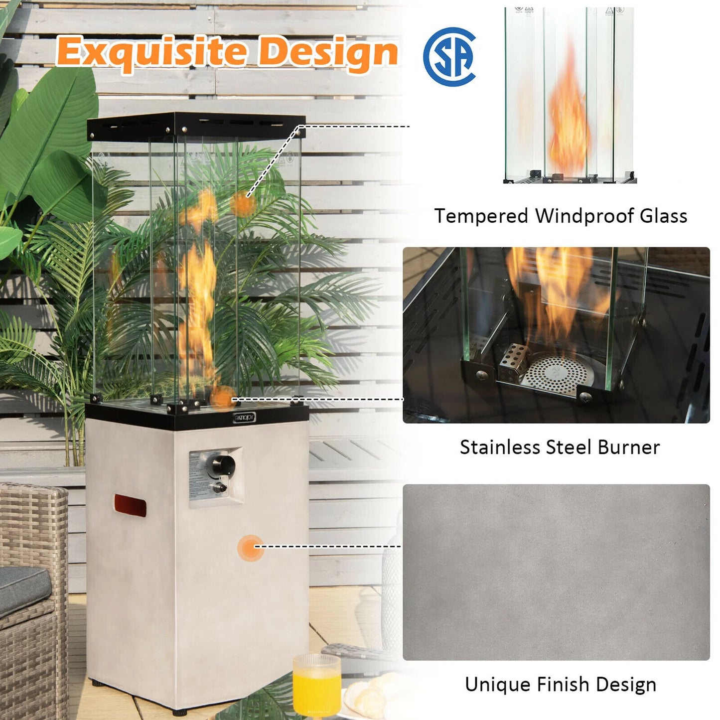 Outdoor Heavy Duty Patio Propane Gas Heater