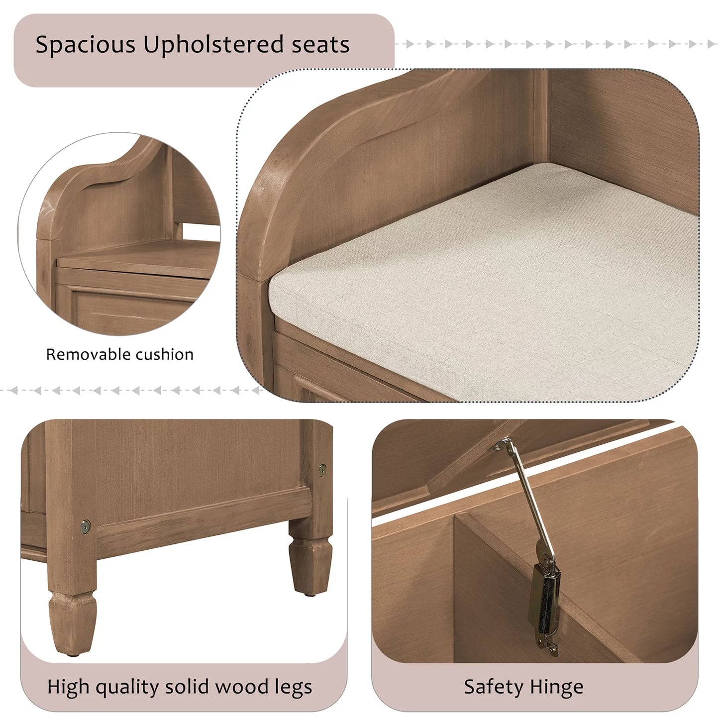 Sahil Indoor Wooden Storage Bench