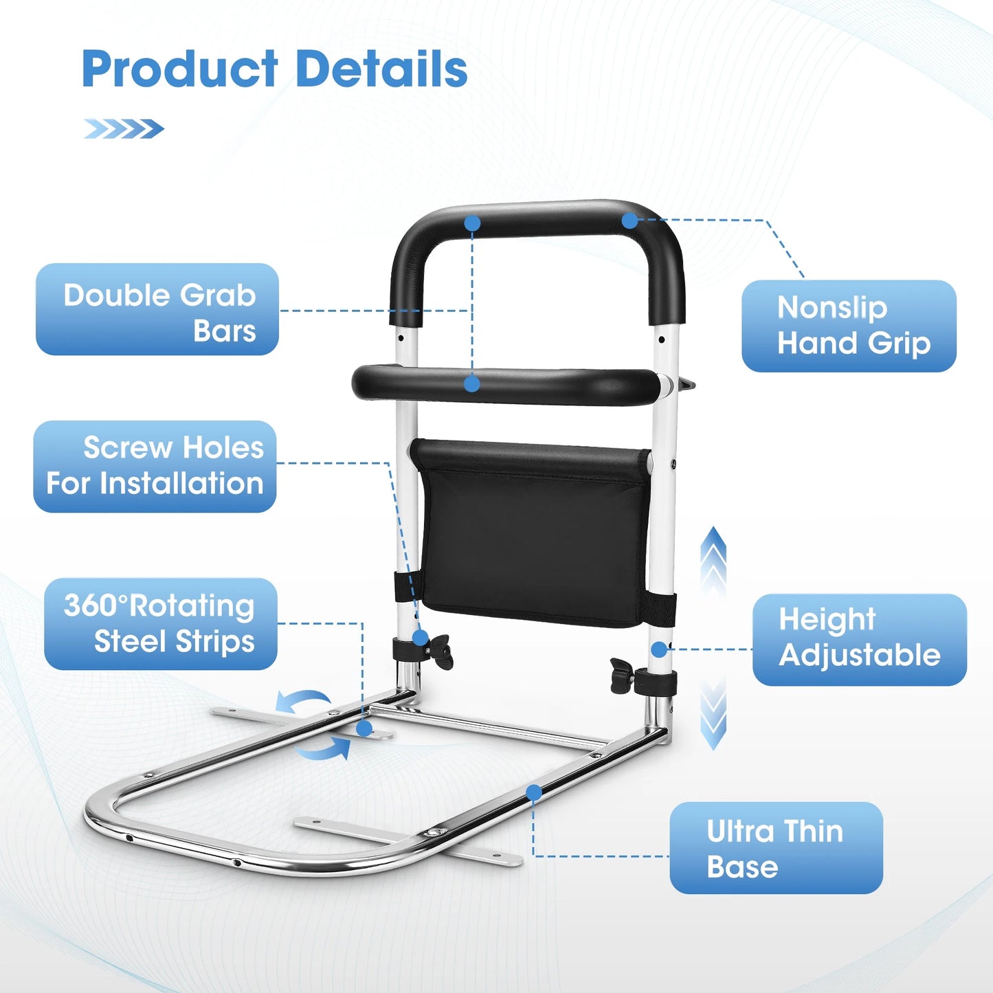 Senior Safety Bed Rail (Inner Handle)