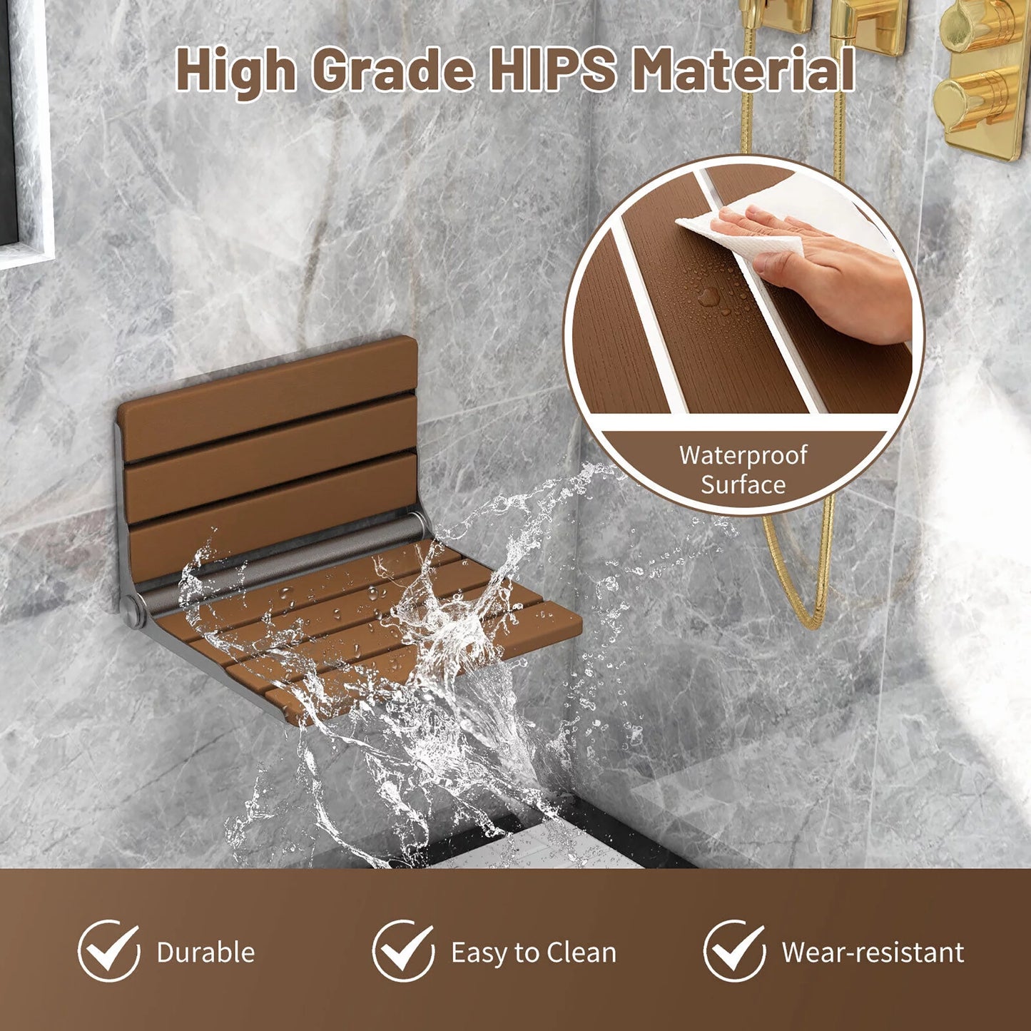 Wall Mounted Folding Shower Seat