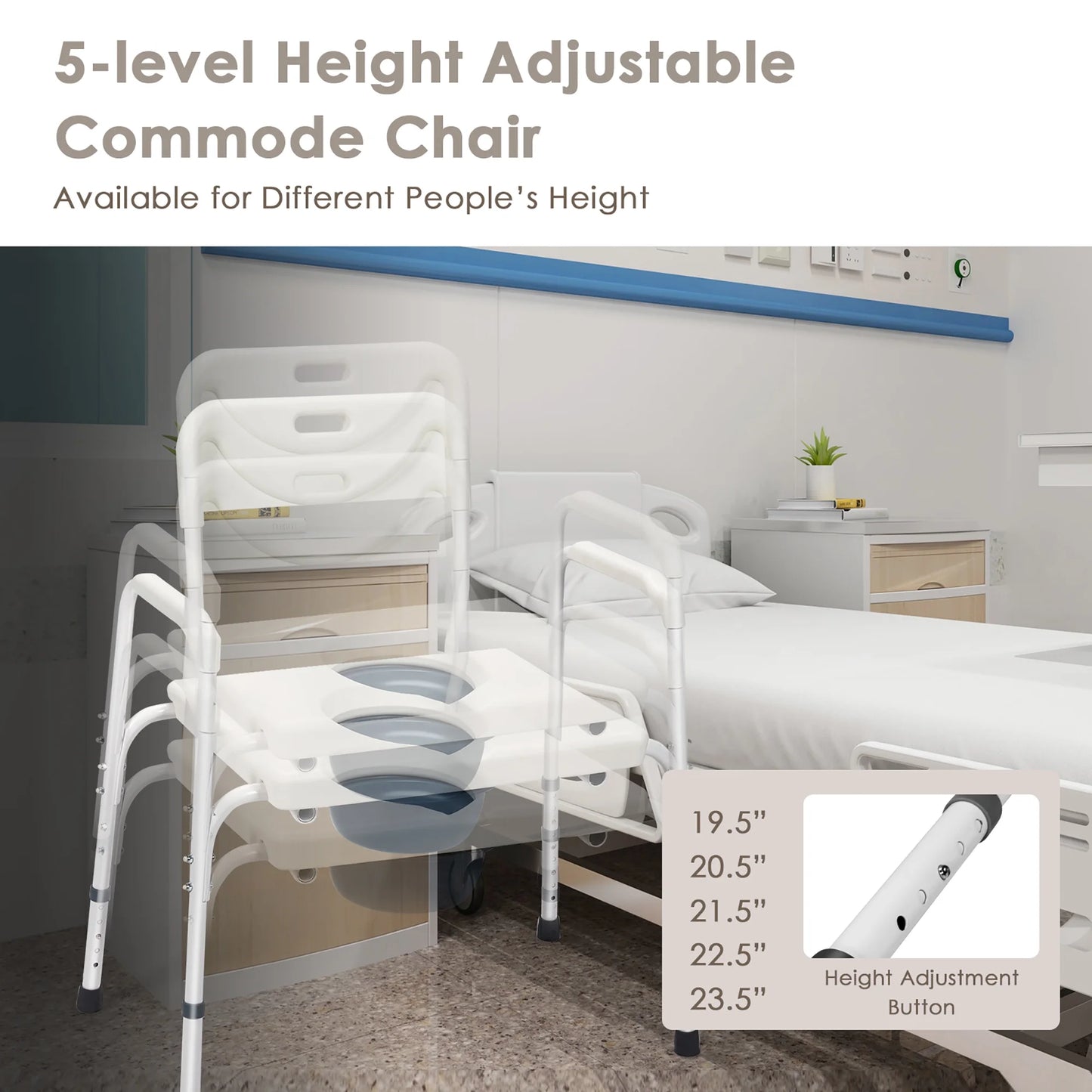 Sydney Adult's Bedside Commode Chair