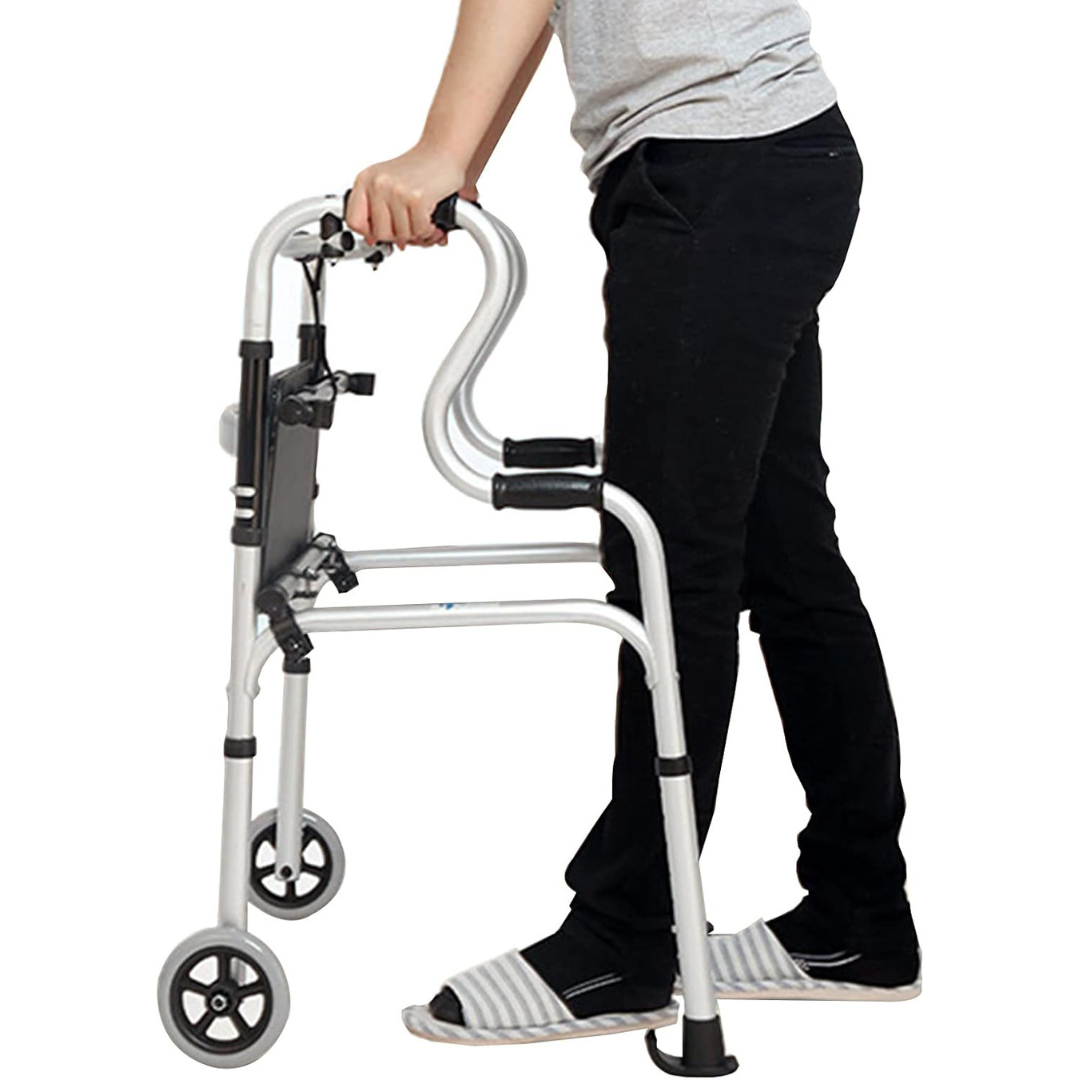 Senior Lightweight Mobility Walker With Seat (Dual Handle)