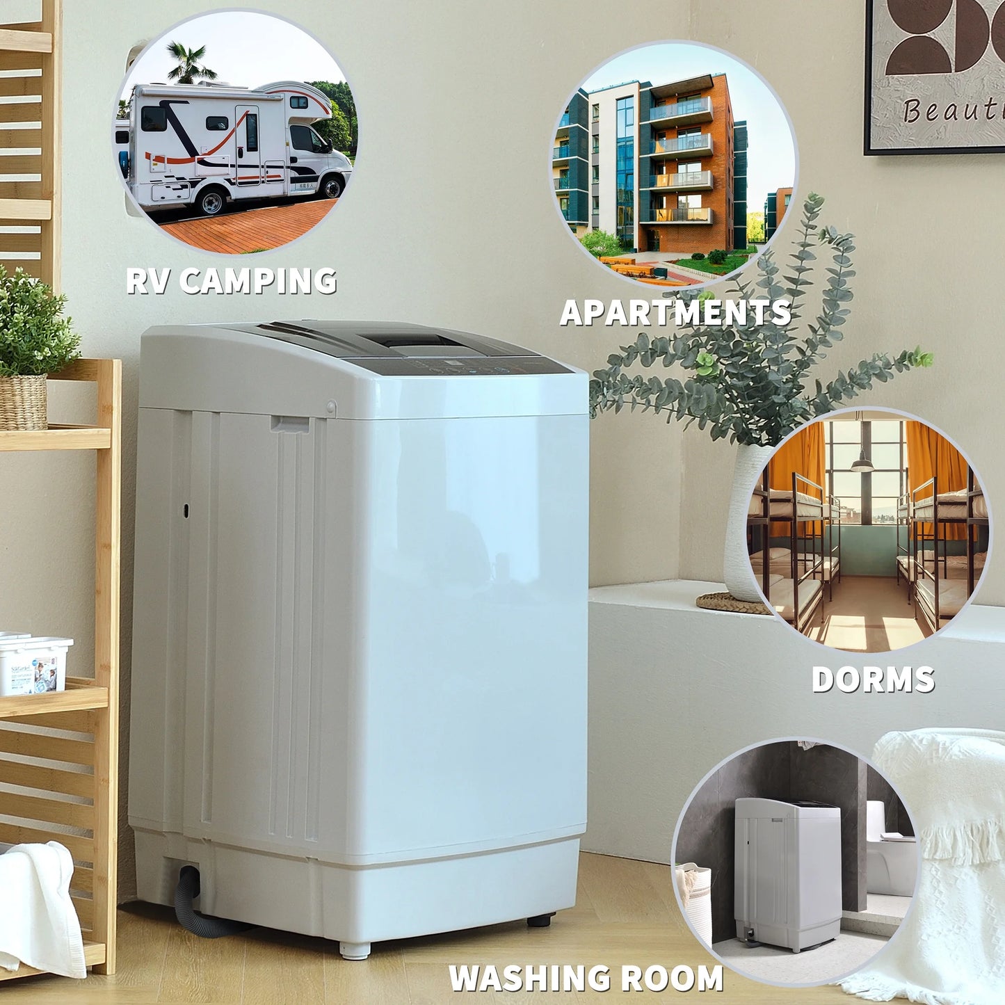 11lbs Portable Apartment Ventless Washer & Dryer Combo