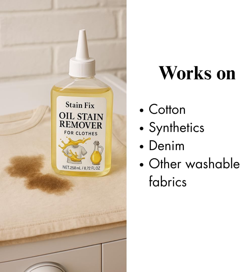 Instant Oil & Grease Stain Remover For Clothes (8.72oz)