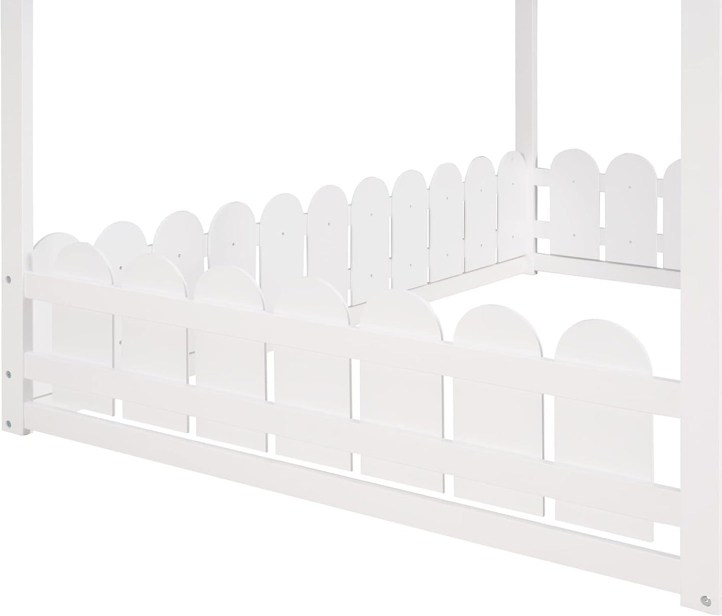 Fence Montessori Floor Bed With Rails