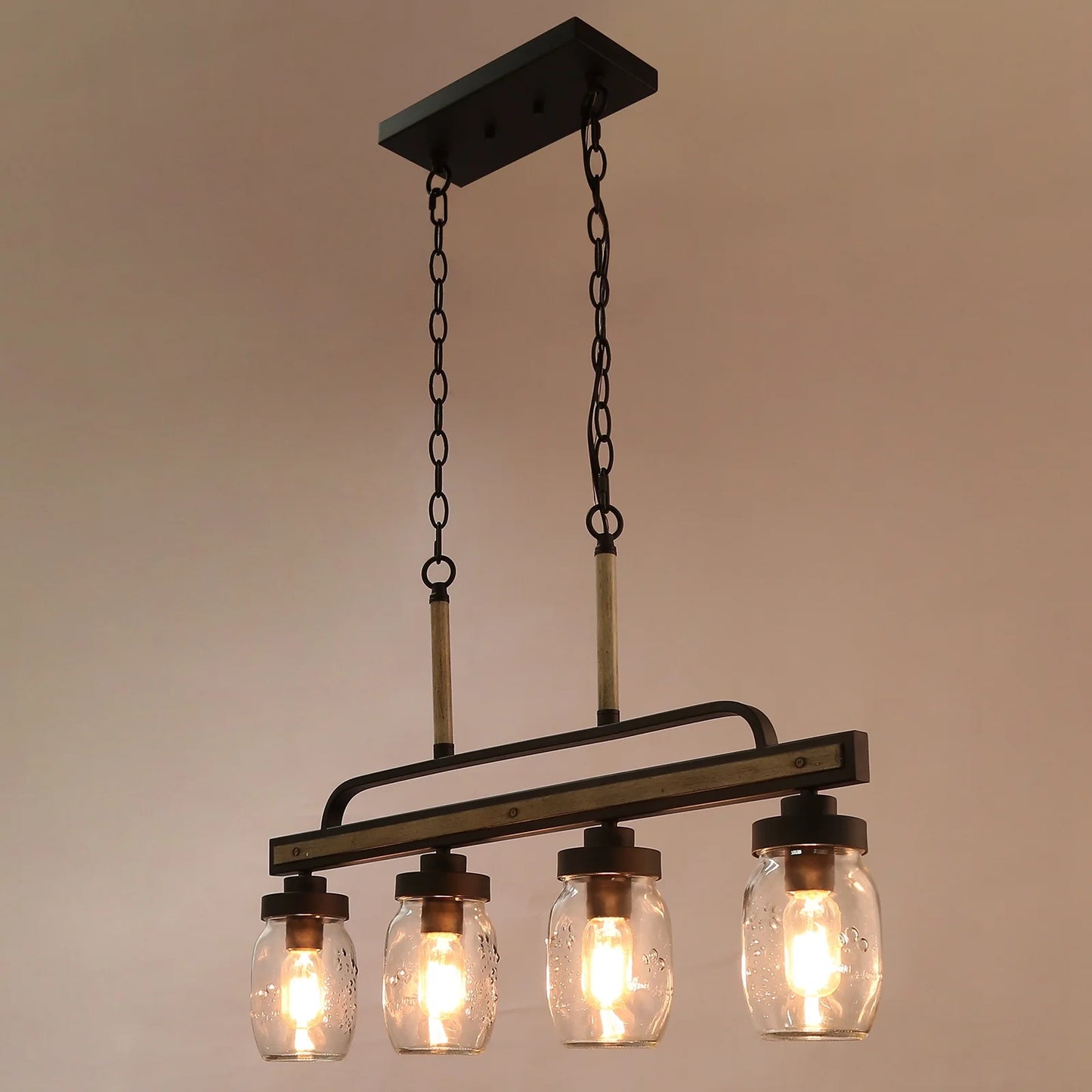 4 Containers Farmhouse Dining Room Chandelier