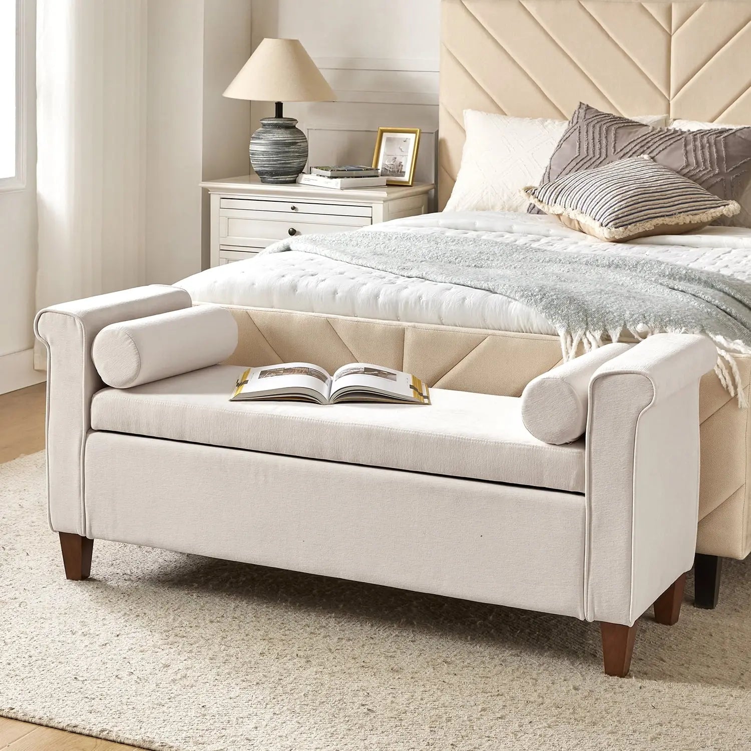 Ottoman Sleigh Bed With Bench Lula Ottoman Storage End Bed Bench