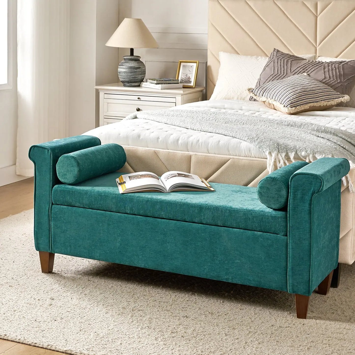 Lula Ottoman Storage End Bed Bench Canva Home