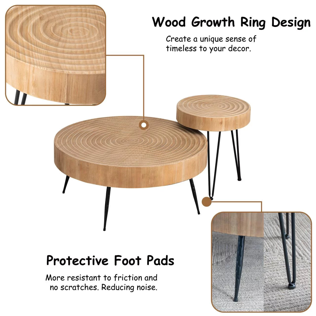 Lori Modern Farmhouse Nesting Coffee Table