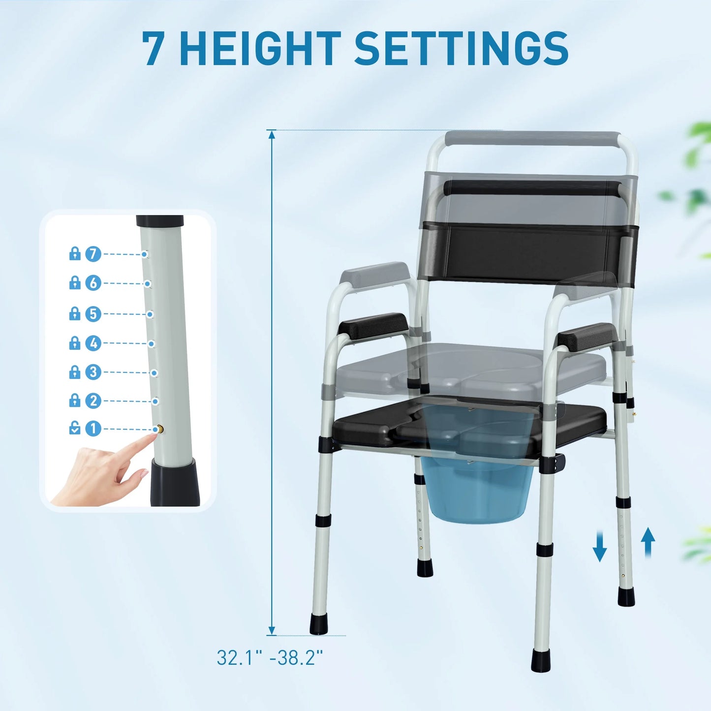 Carl Adult's Bedside Commode Chair