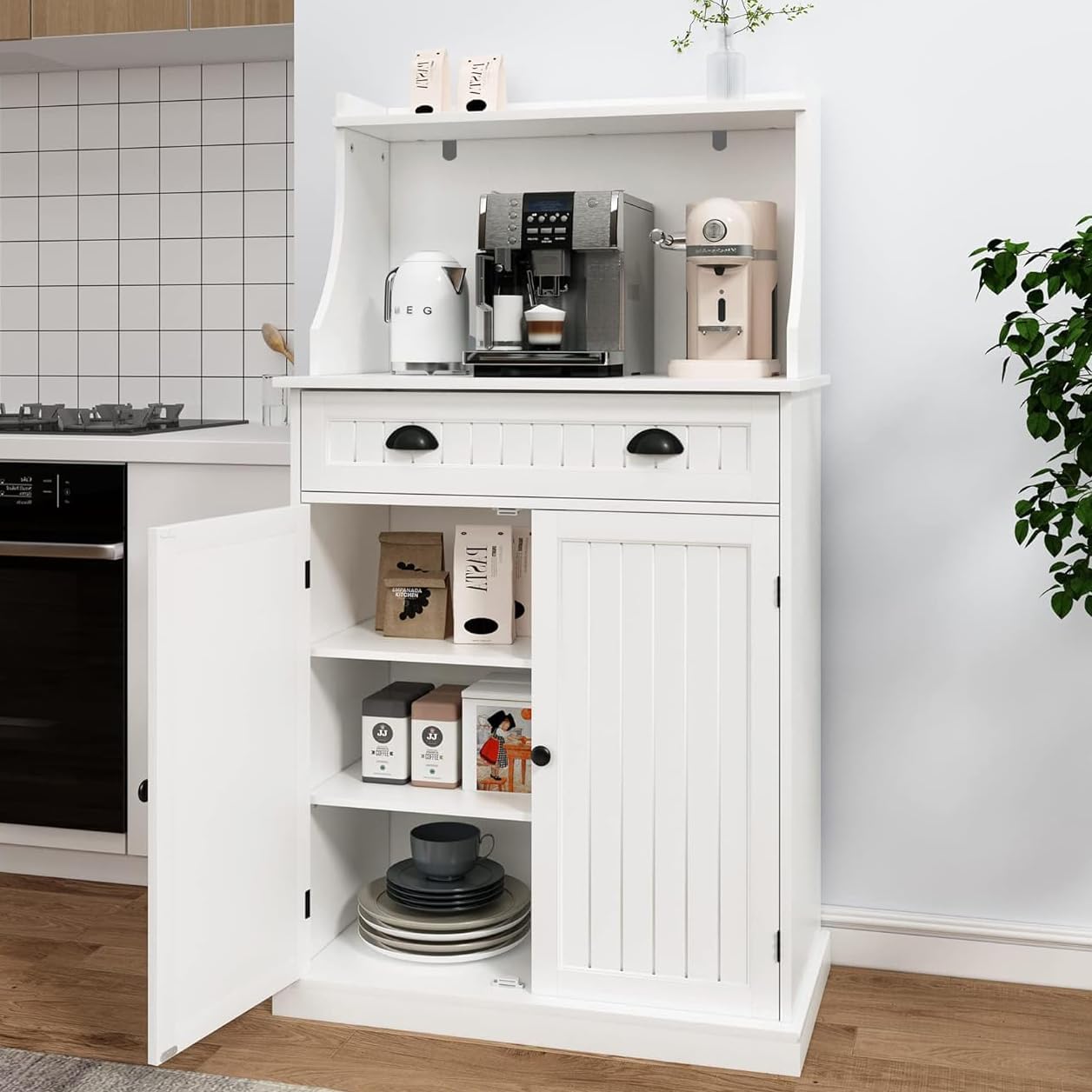 Case Small Kitchen Pantry Cabinet Hutch