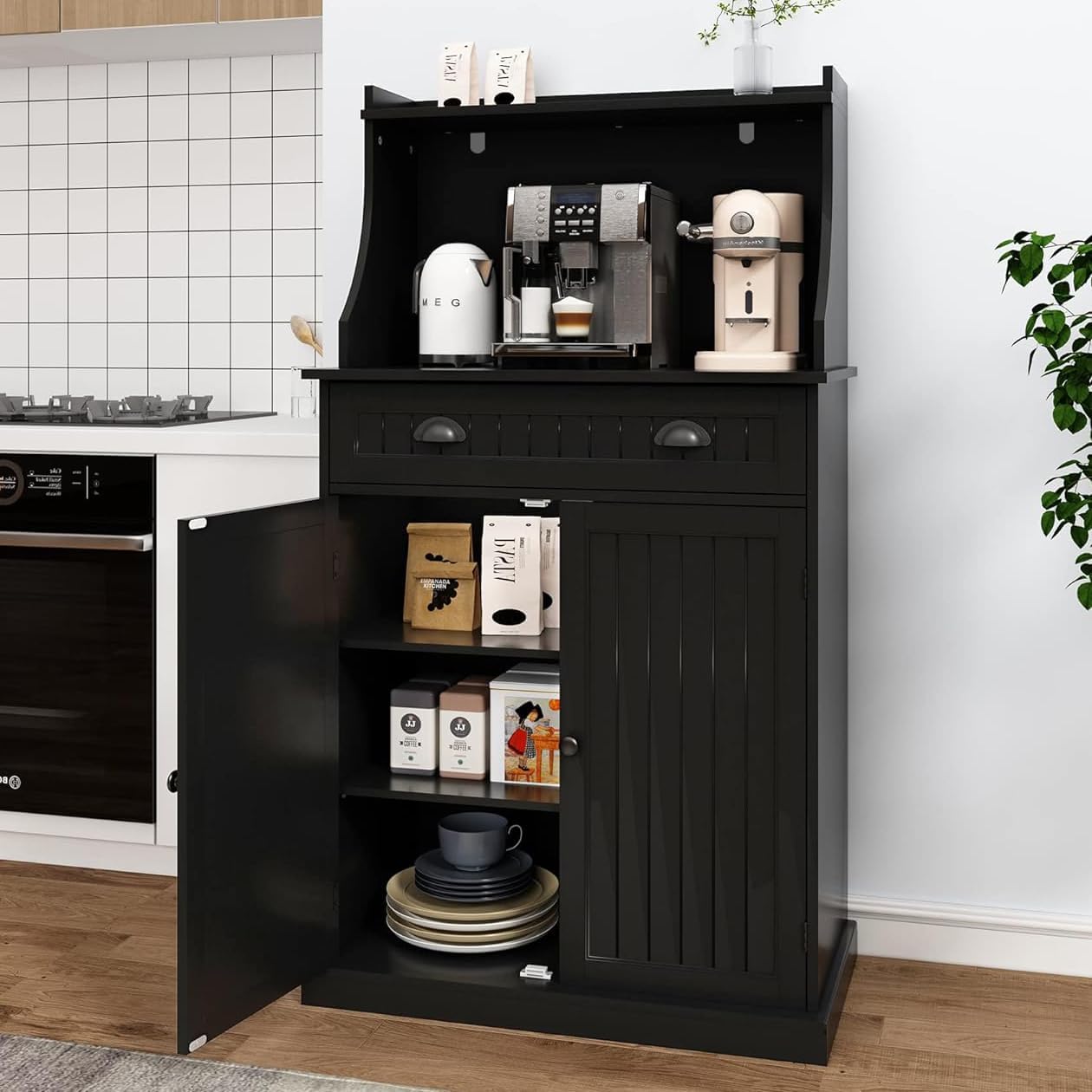 Case Small Kitchen Pantry Cabinet Hutch
