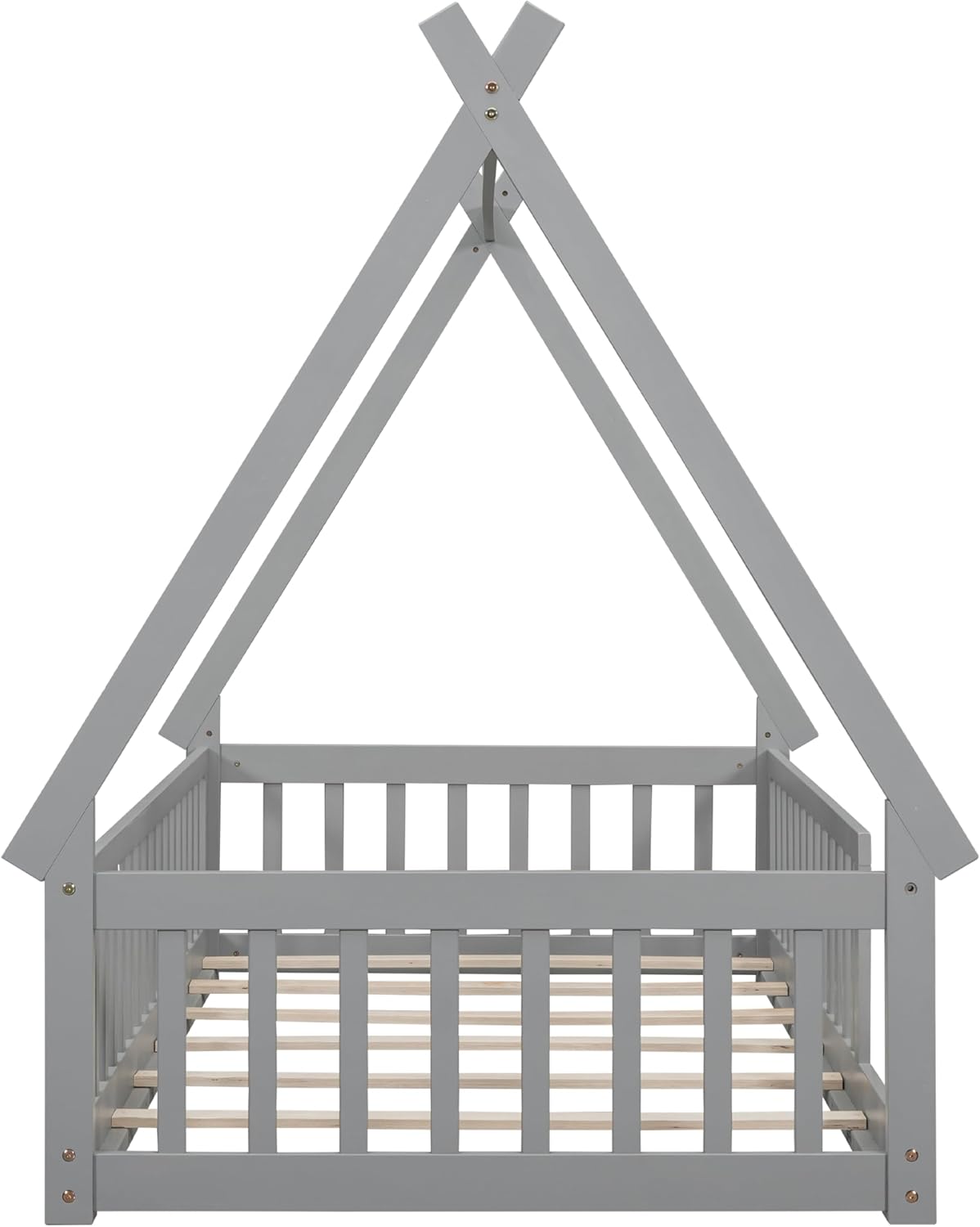 Tent Twin Montessori Floor Bed With Rails