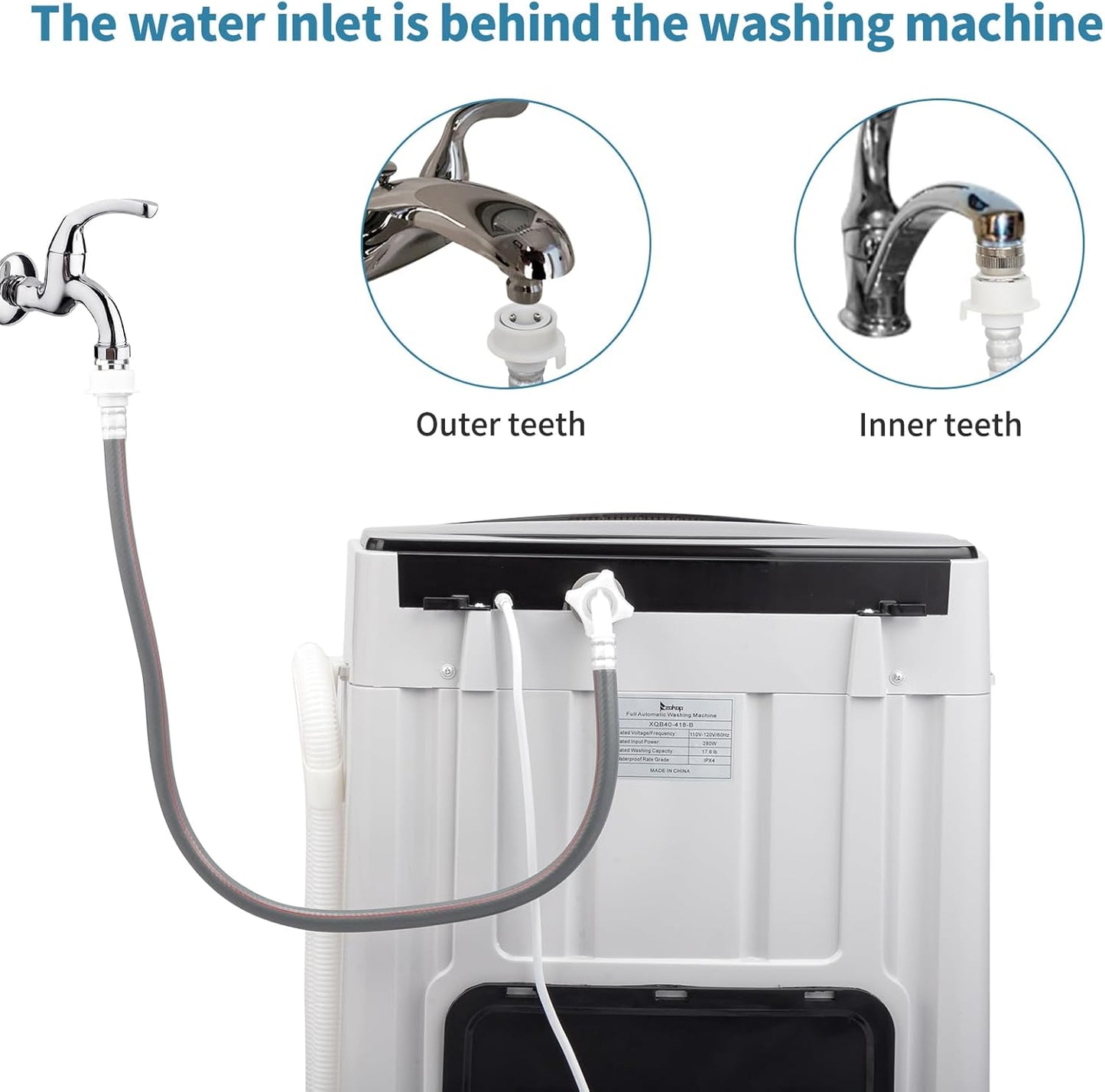 17.6lbs Portable Apartment Ventless Washer & Dryer Combo
