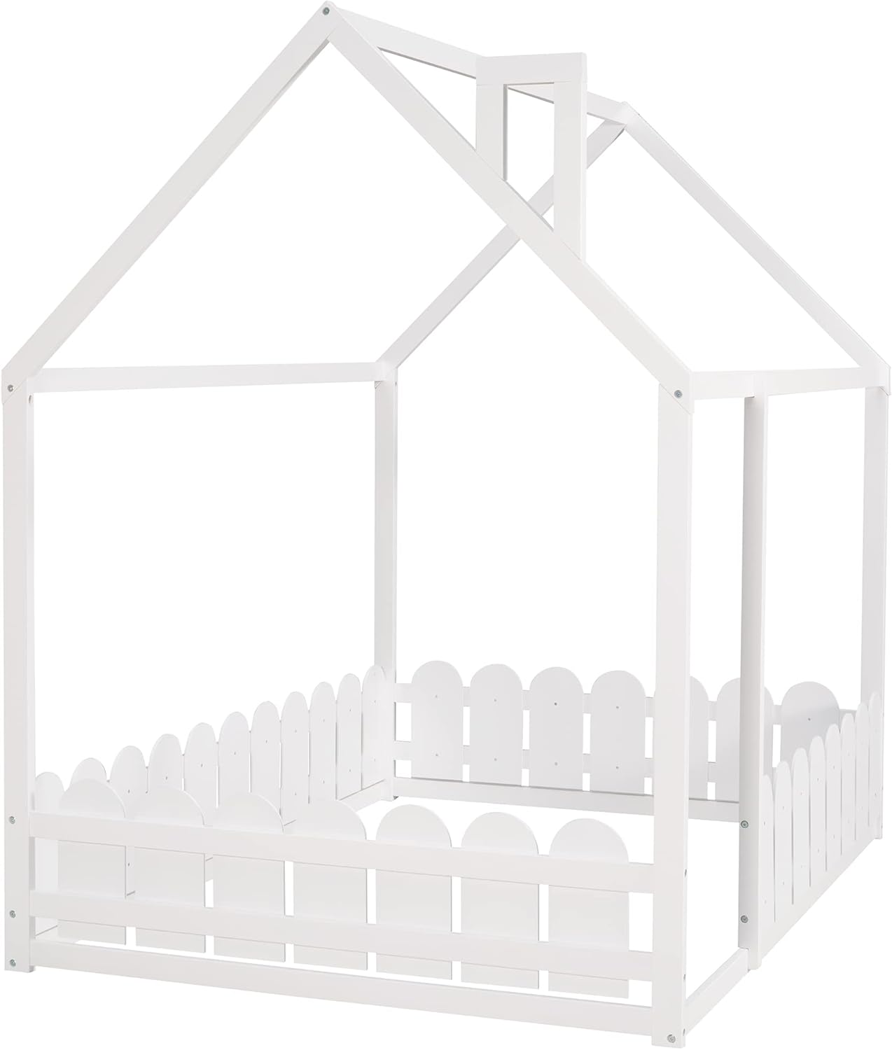 Fence Montessori Floor Bed With Rails