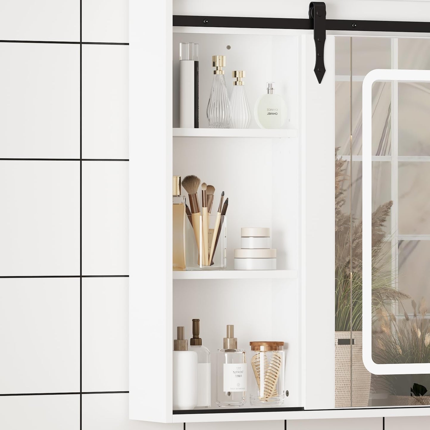Frye Farmhouse Wall Mount Lighted Medicine Cabinet
