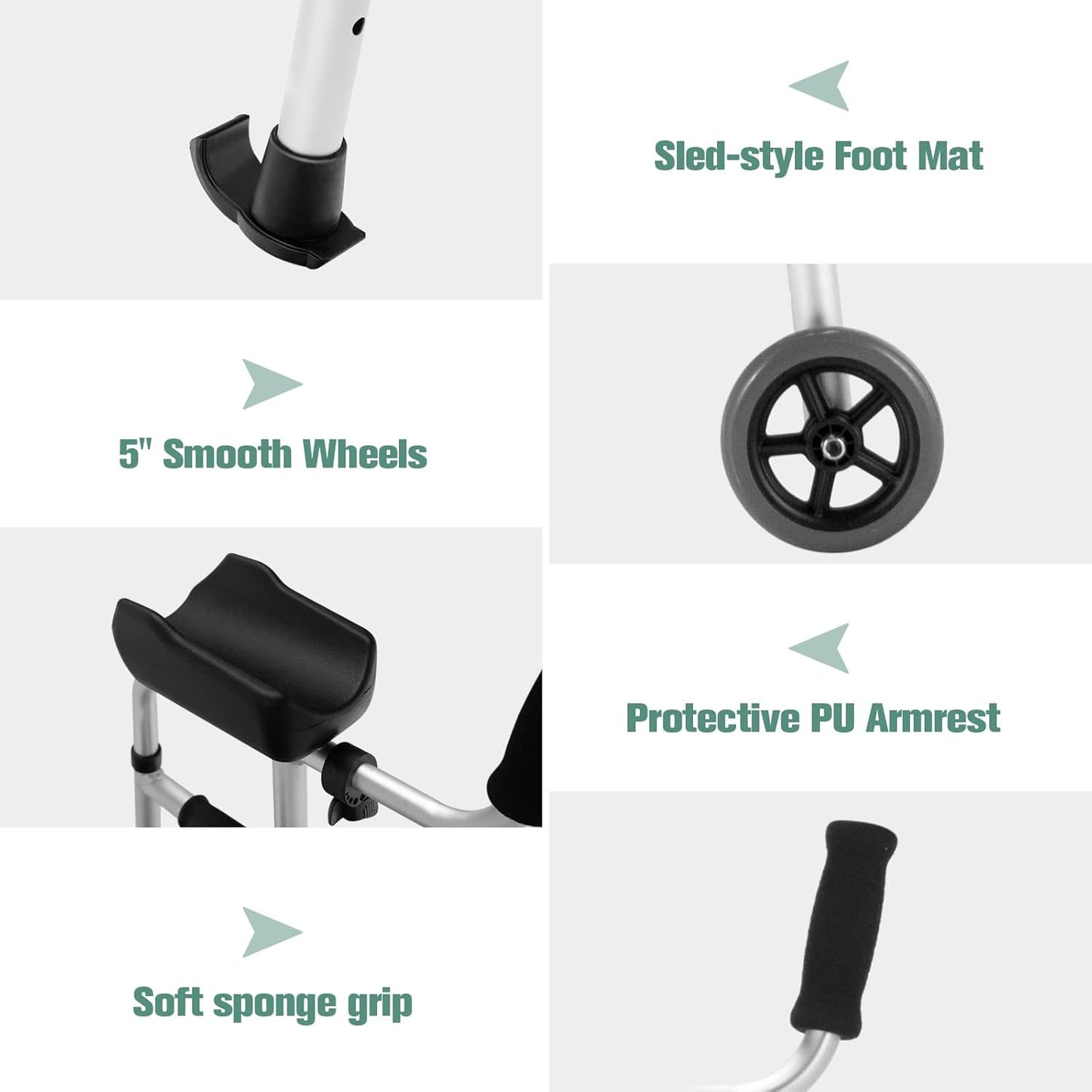 Senior Lightweight Upright Mobility Walker With Seat