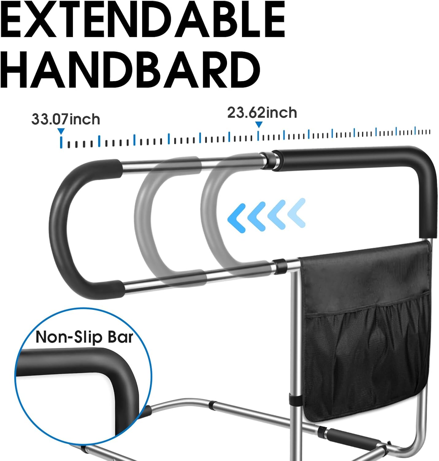 Senior Safety Bed Rail (Extendable Handle)