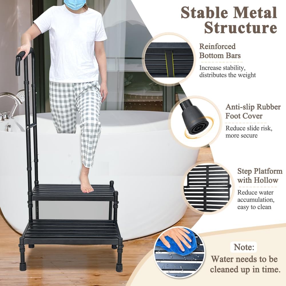20" Elderly Bedside Step Stool