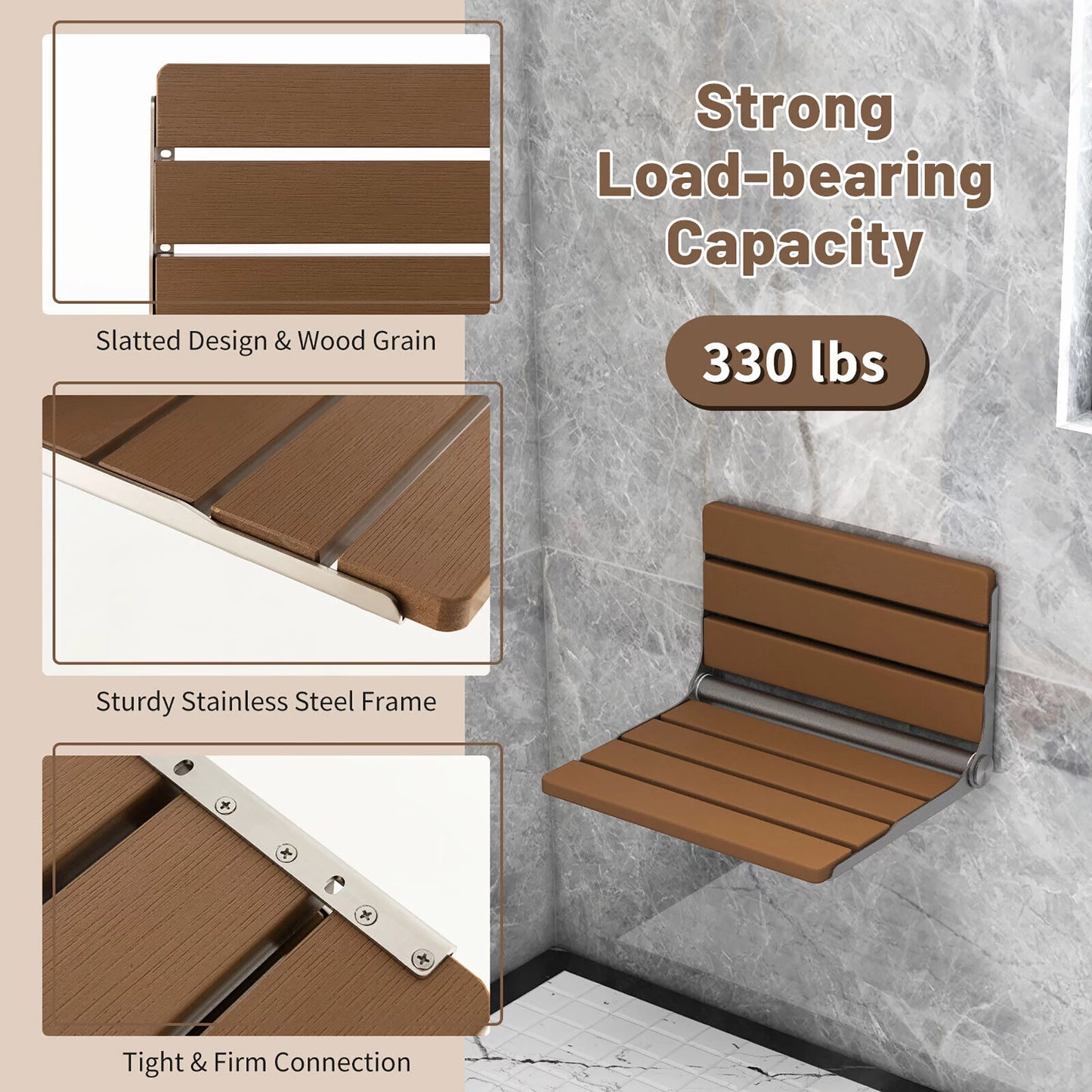 Wall Mounted Folding Shower Seat