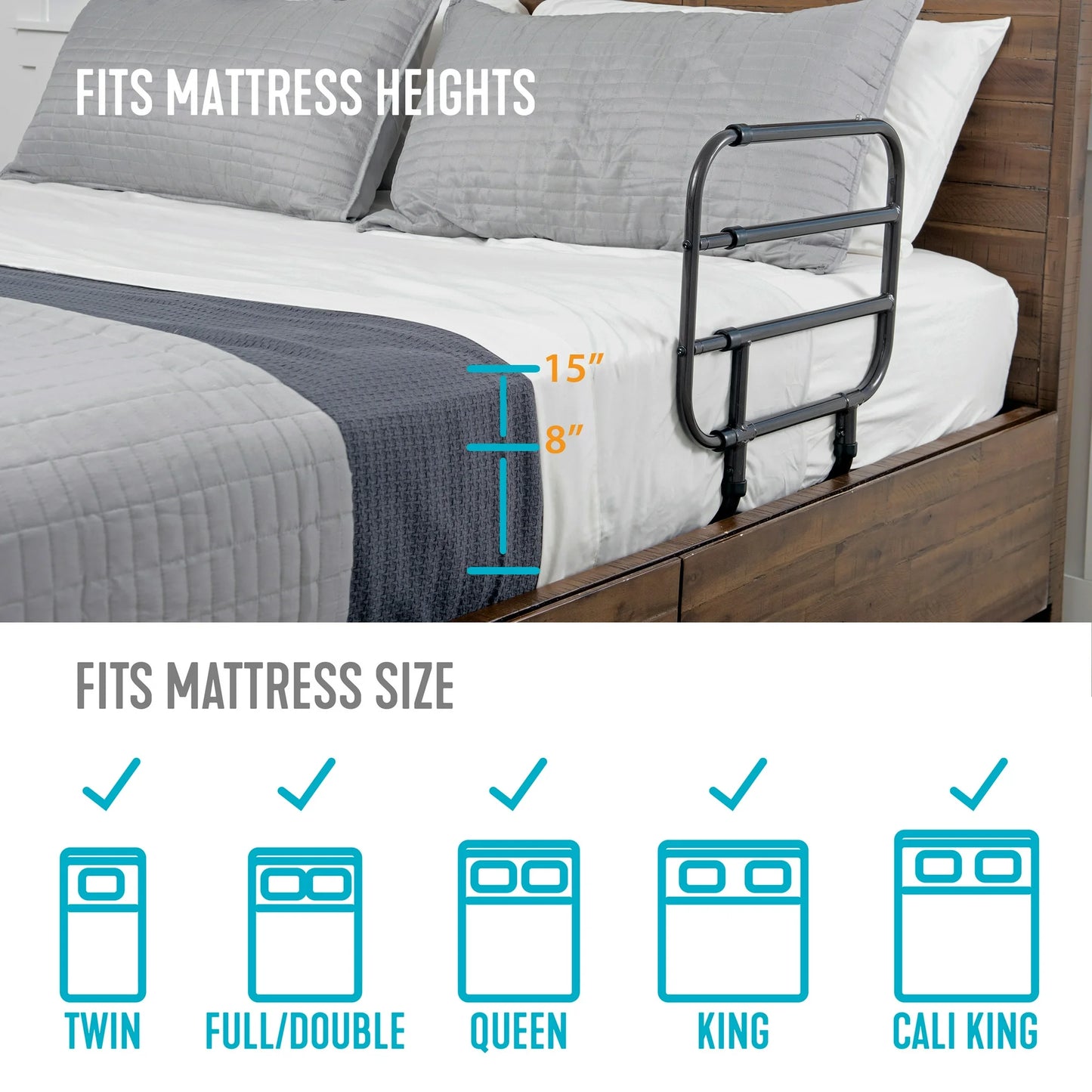 Senior Safety Bed Rail (Extendable Handle)