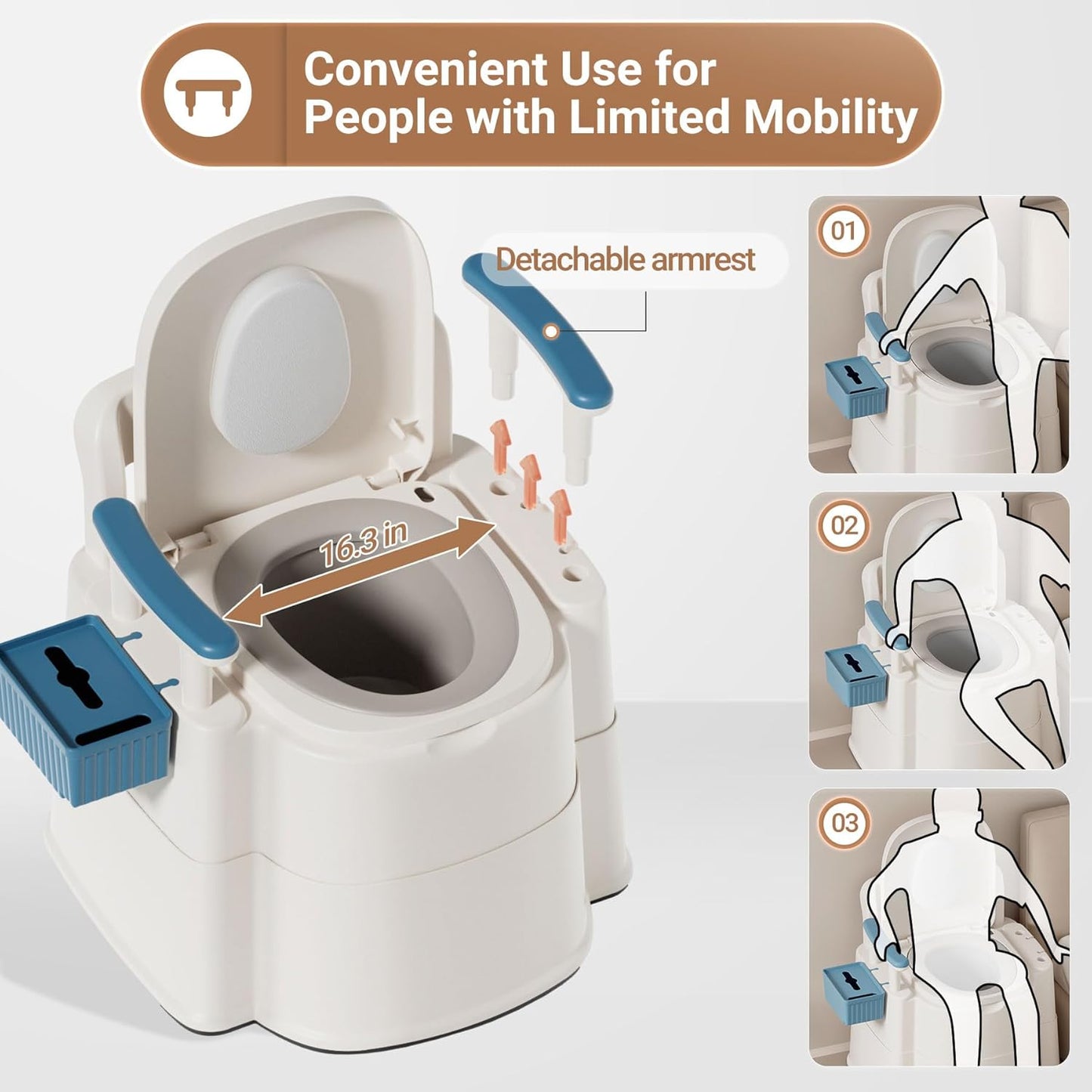Ashton Adult's Bedside Commode Chair