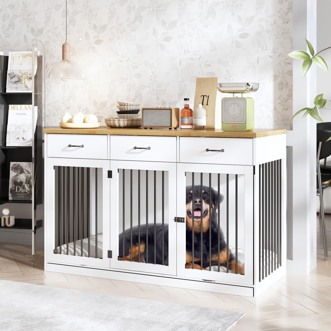 55.3" Avila Large Dog Crates Furniture