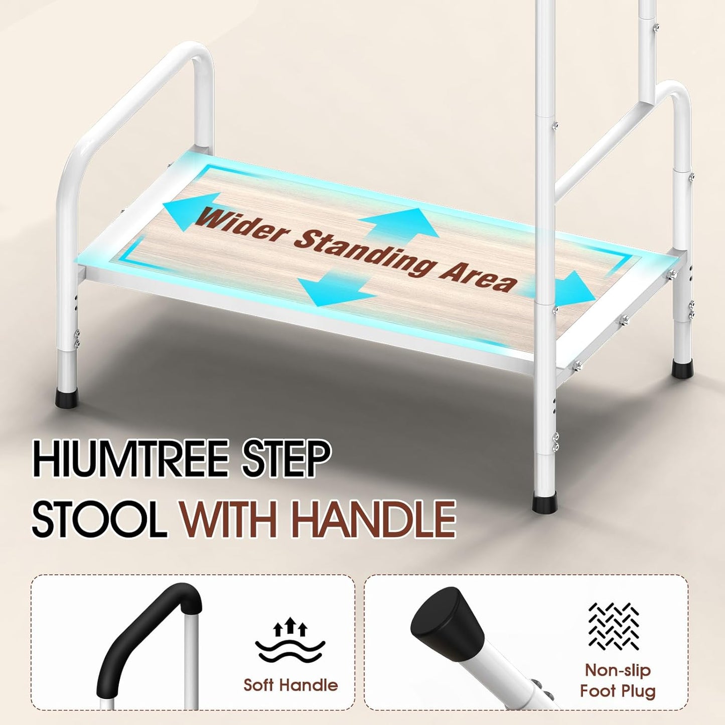 27.1" Elderly Bedside Step Stool