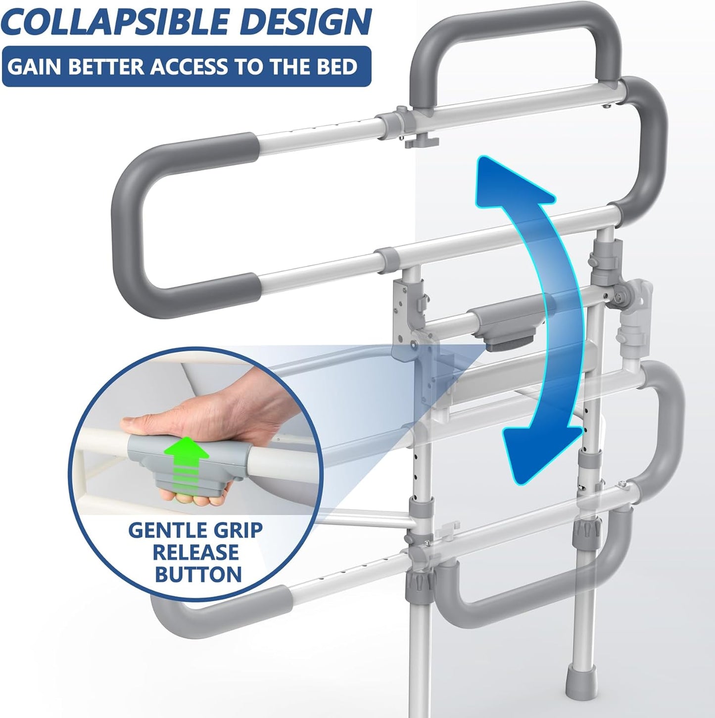Senior Safety Bed Rail (Collapsible Handle)