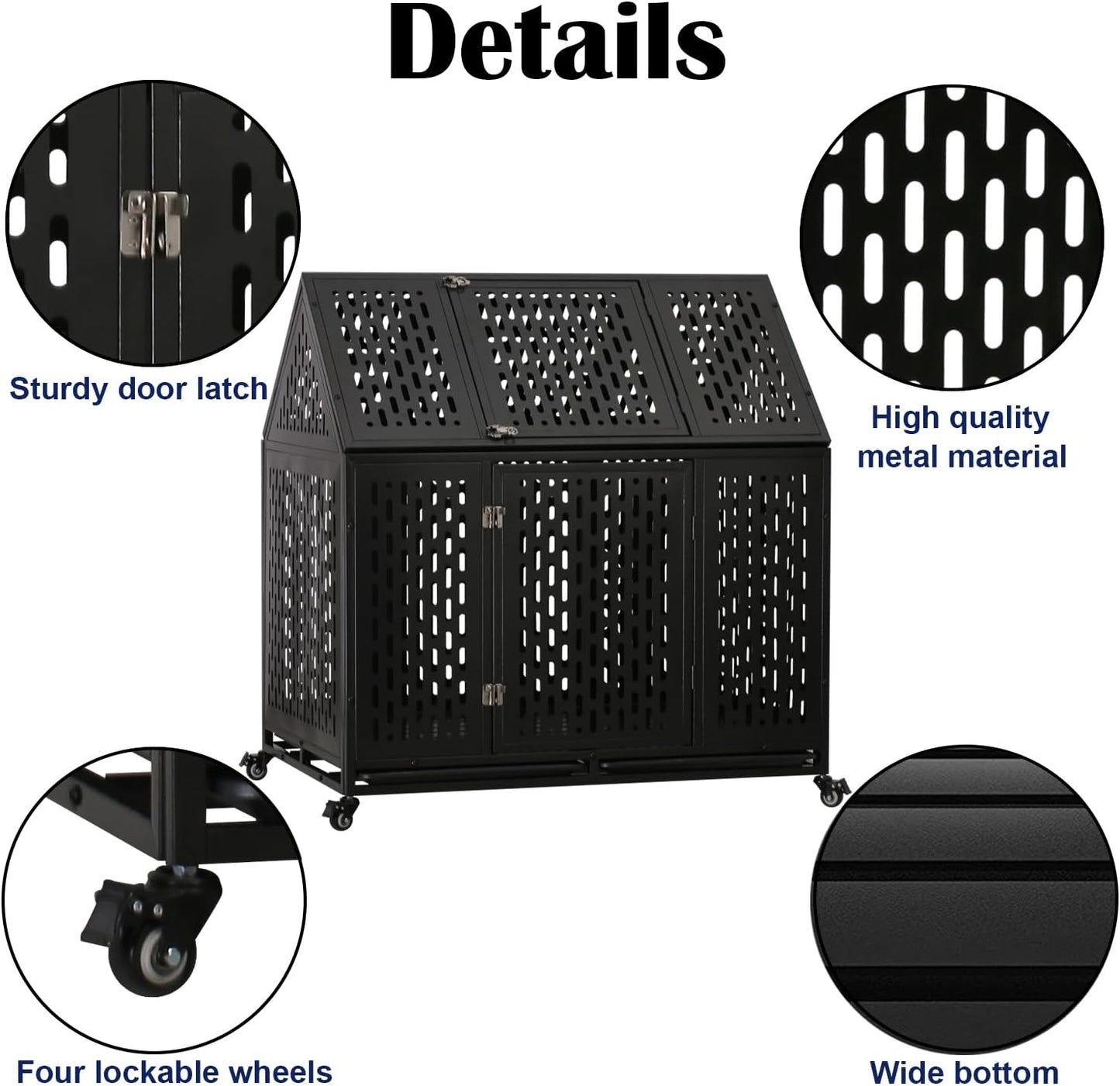 43.3" Wise Indestructible Heavy Duty Dog Crate