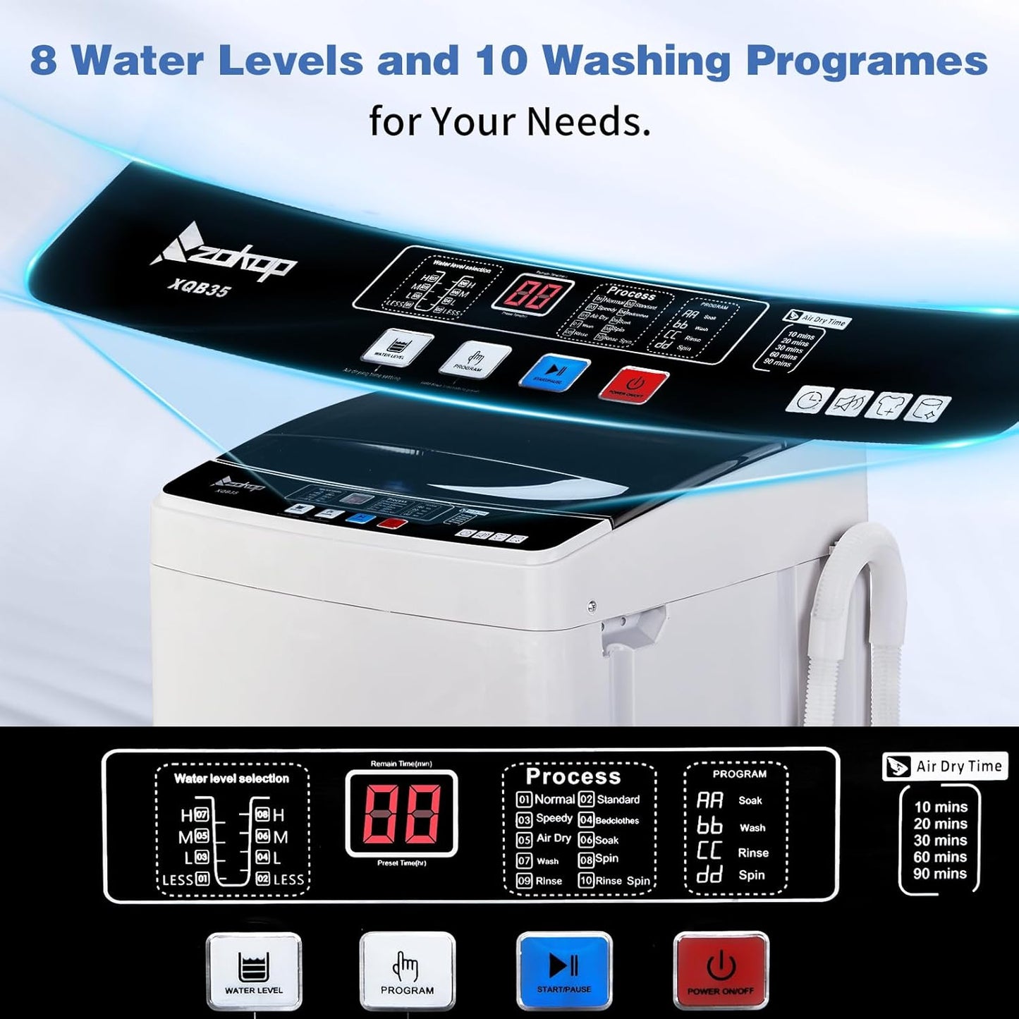 15.6lbs Portable Apartment Ventless Washer & Dryer Combo