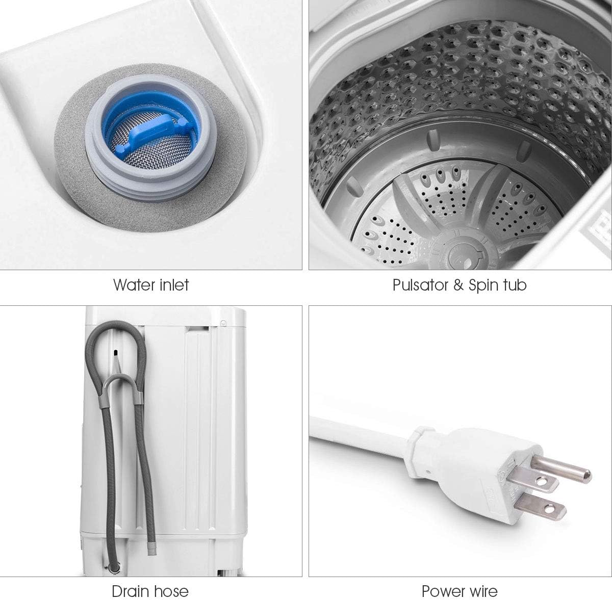 12lbs Portable Apartment Ventless Washer & Dryer Combo