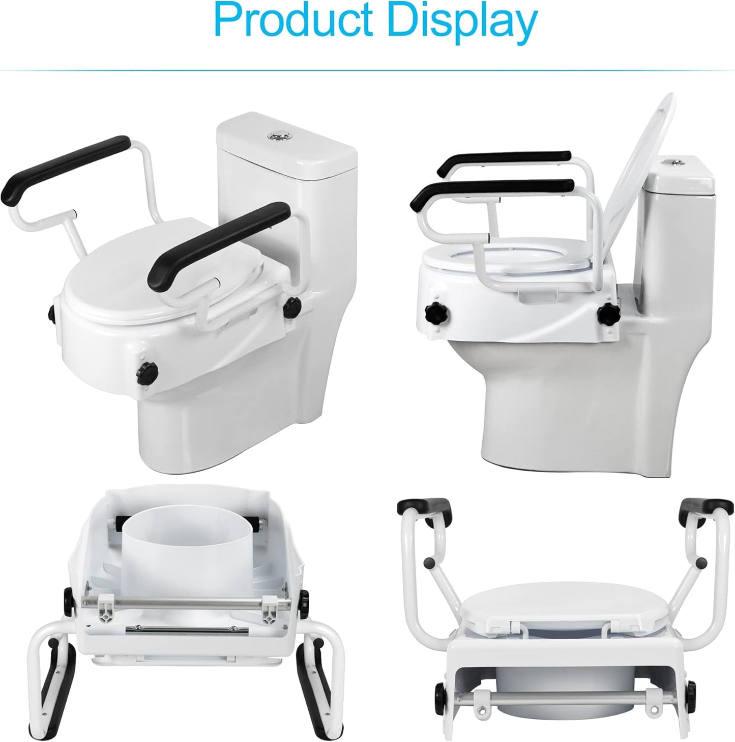 Toilet Seat Riser With Handles (Raise Handle)