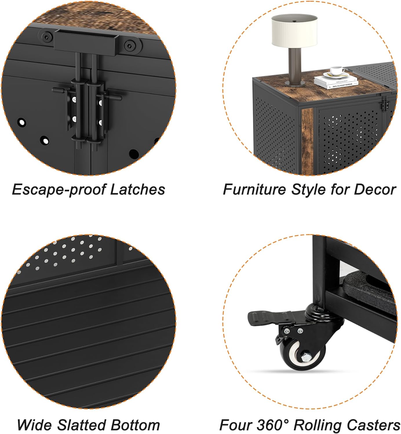 47.2" Umar Indestructible Heavy Duty Dog Crate