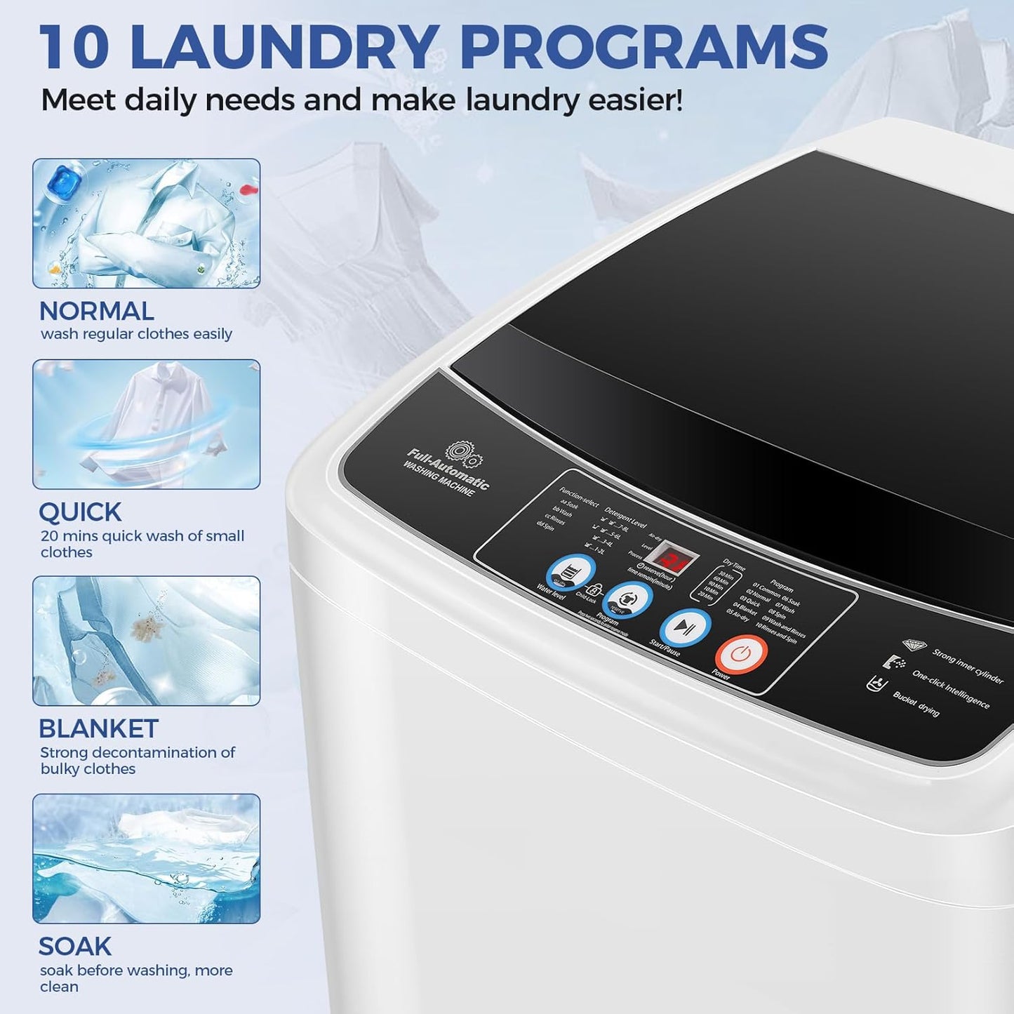 17.8lbs Portable Apartment Ventless Washer & Dryer Combo